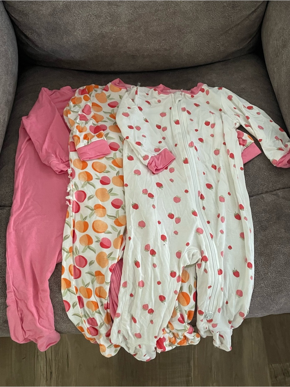 Baby Girl Footies (Set of 3)
